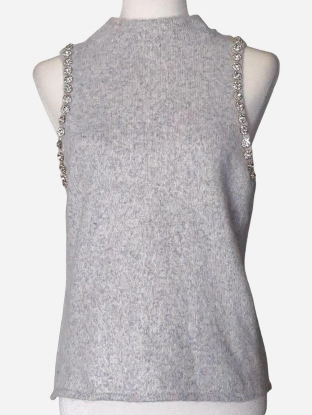 house of harlow 1960 marled rhinestone coquette tank 🩶